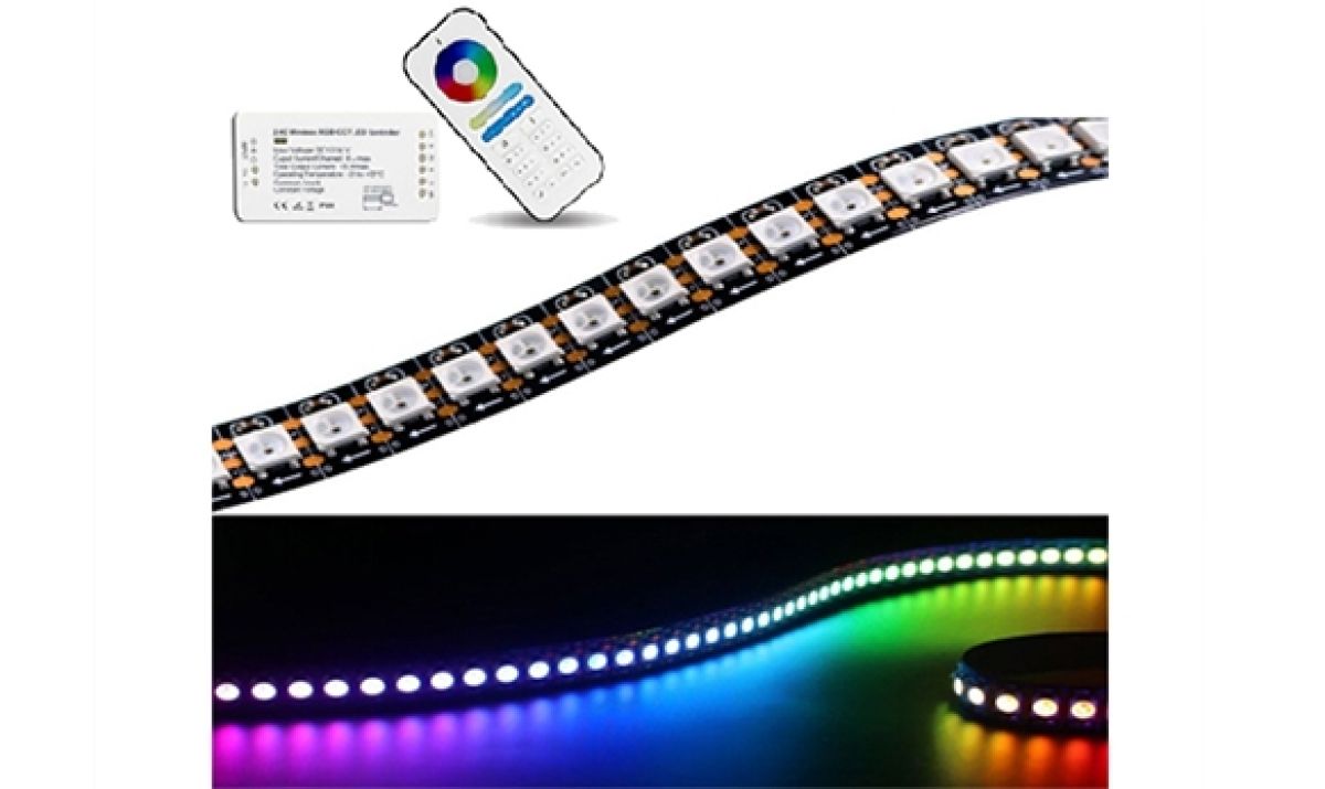 Bande lumineuse LED couleur fantôme (5050 RGB+IC)